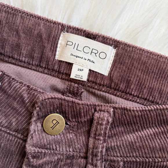 Pilcro NWT The Yaya Mid-Rise Corduroy Crop Flare Pant Brown 29P - Picture 4 of 6